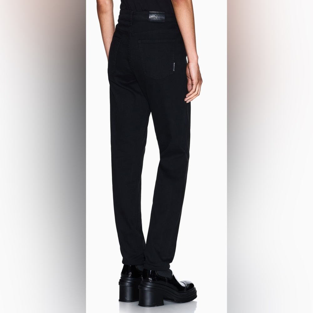Armani Exchange Black Waxed Super Skinny Jeans with Distressed Details size 29